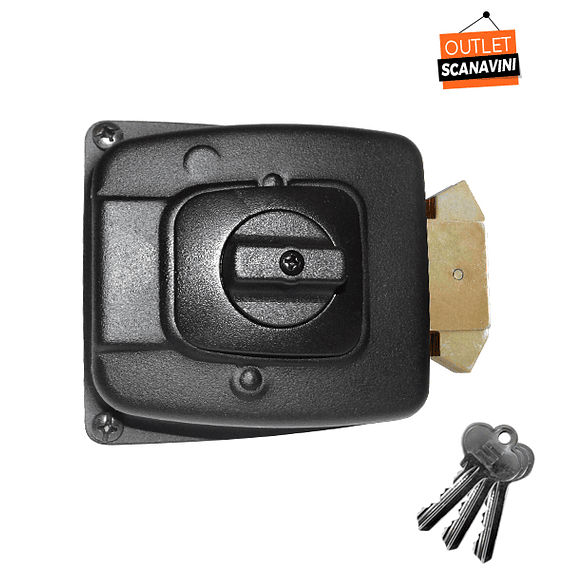  Cerradura de Corredera, seguridad o bodega para puertas de hasta 50 mm