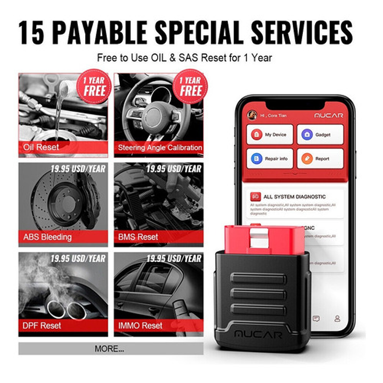 Scanner Automotriz Obd2 Mucar Bt200 Pro Todas Marcas Libres 9