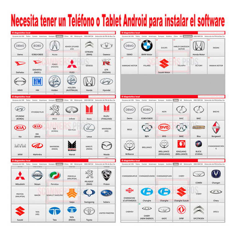 Scanner Automotriz Multimarca Obd2 Sin Tablet Diagtool 12v 3