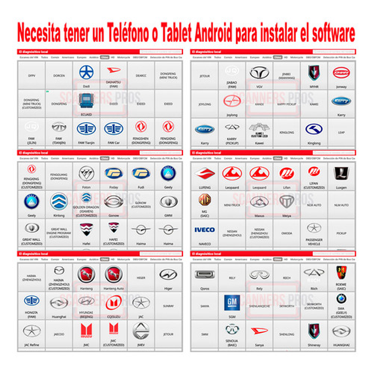 Scanner Automotriz Multimarca Obd2 Sin Tablet Diagtool 12v 4