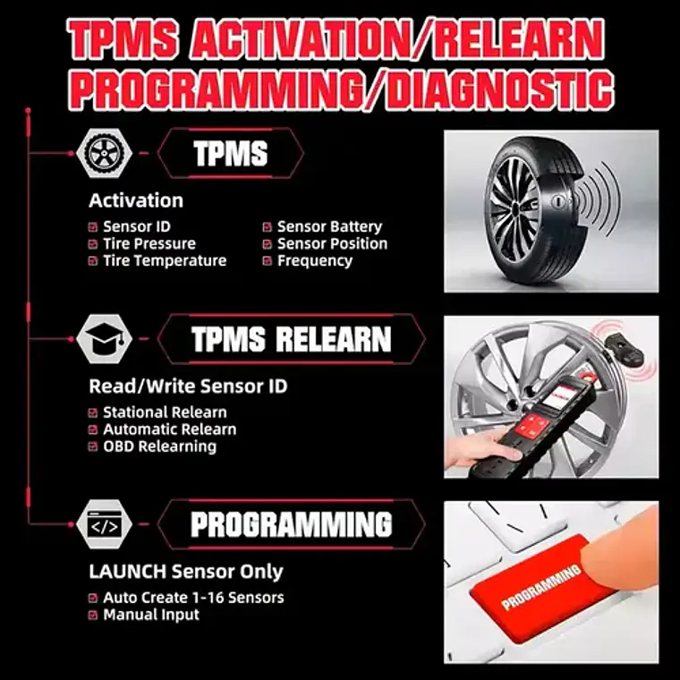 Accesorio Launch Programador De Sensores Tpms I-tpms 4