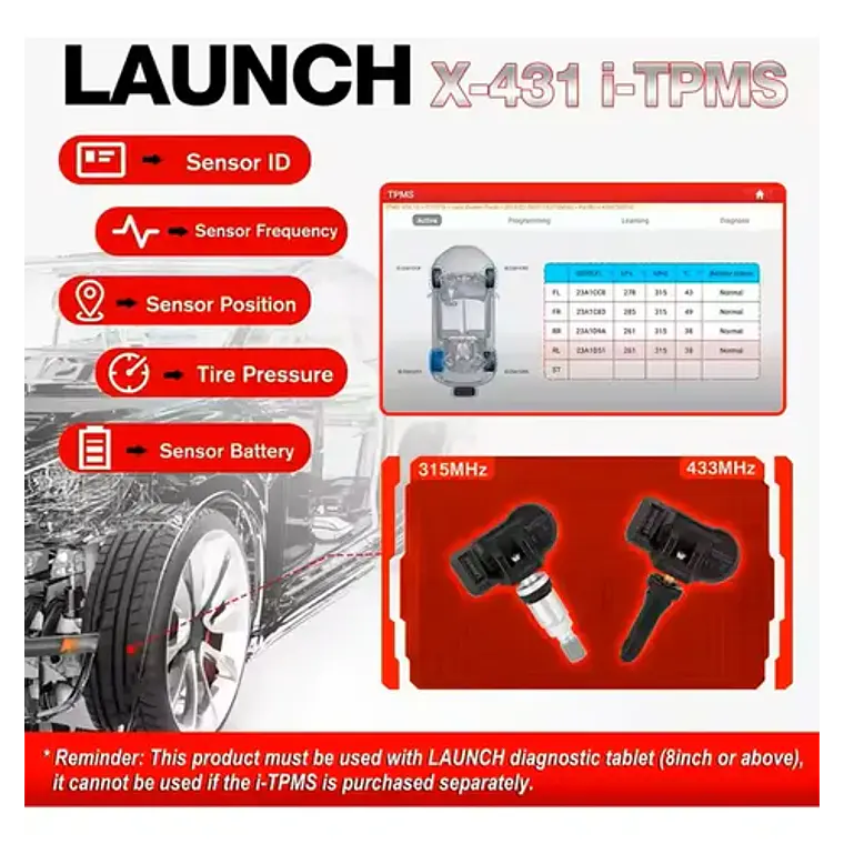 Accesorio Launch Programador De Sensores Tpms I-tpms 5