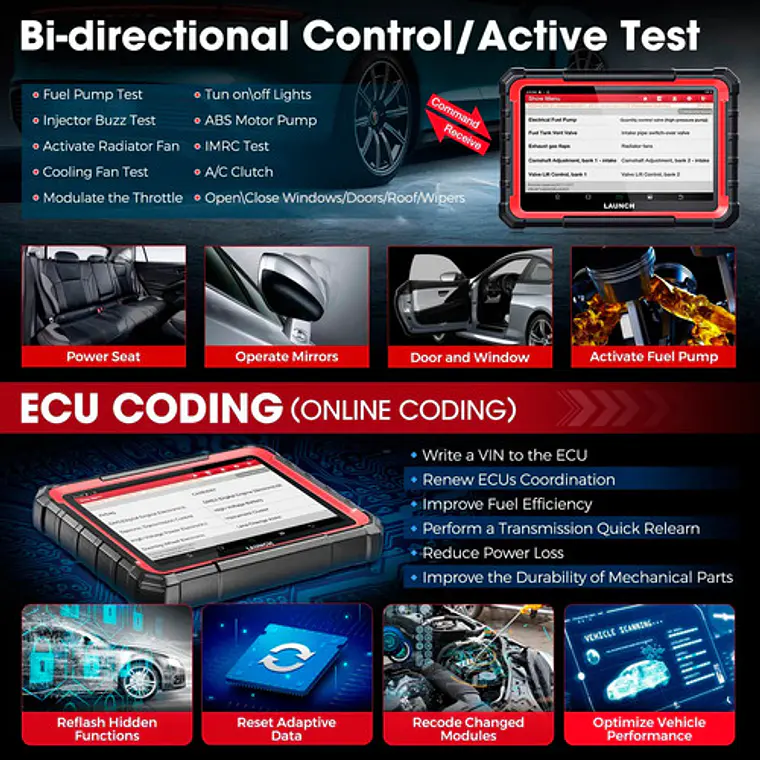 Scanner Automotriz Launch X431 Pro Elite 12v Última Versión 7
