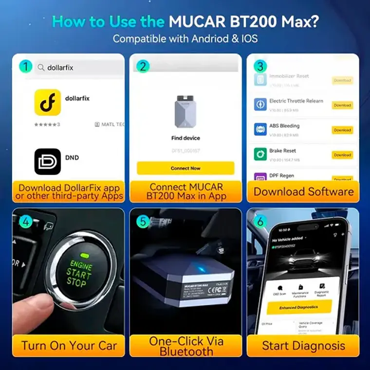 Scanner Automotriz Obd2 Mucar Bt200 Max Todas Marcas Libres 11