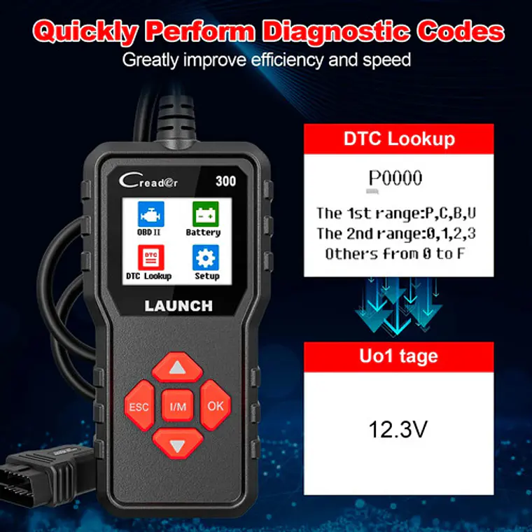Scanner Automotriz Multimarca Obd2 Launch Creader 300 2