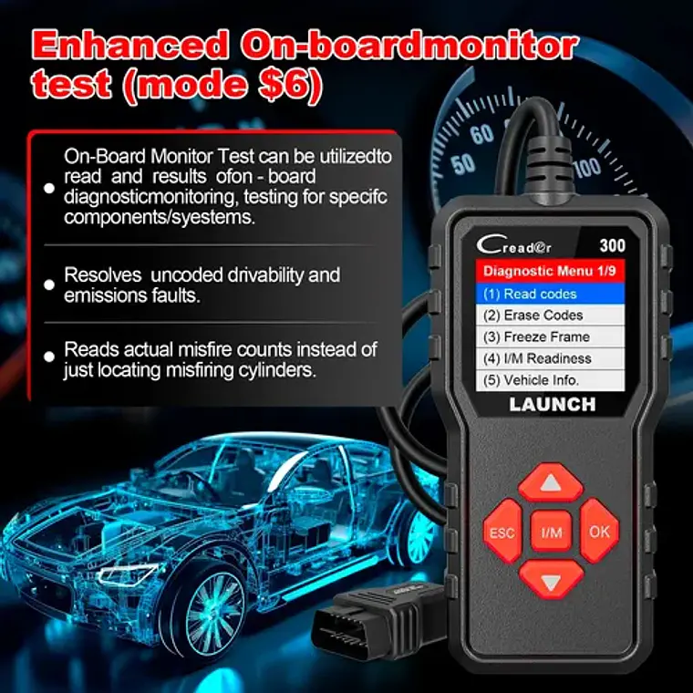 Scanner Automotriz Multimarca Obd2 Launch Creader 300 3