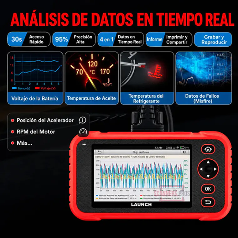 Scanner Automotriz Obd2 Launch Crp123i V3 Última Versión 5