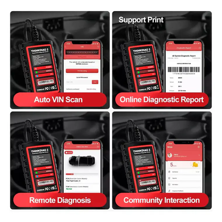 Scanner Automotriz Multimarca Obd Thinkdiag 2 Última Versión 5