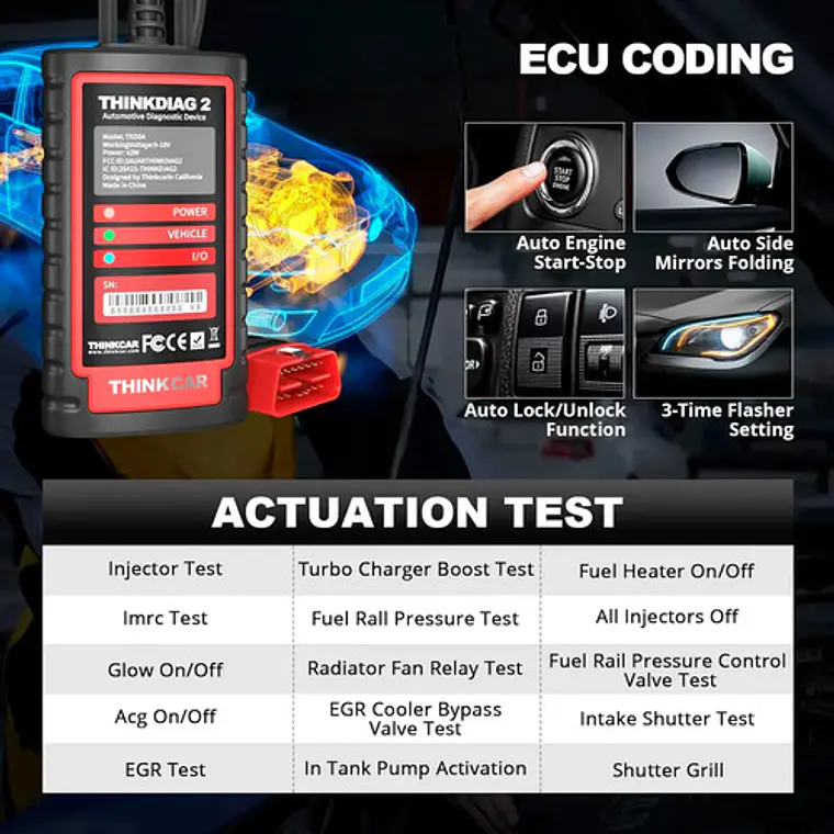 Scanner Automotriz Multimarca Obd Thinkdiag 2 Última Versión 8