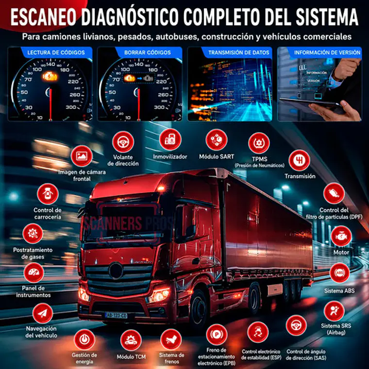 Scanner Automotriz Obd2 Launch Crp129 Hd 24v Última Versión 5