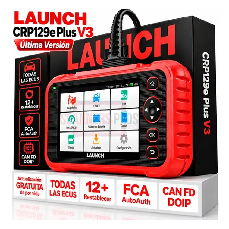 Scanner Automotriz Obd Launch Crp129e Plus V3 Última Versión 1