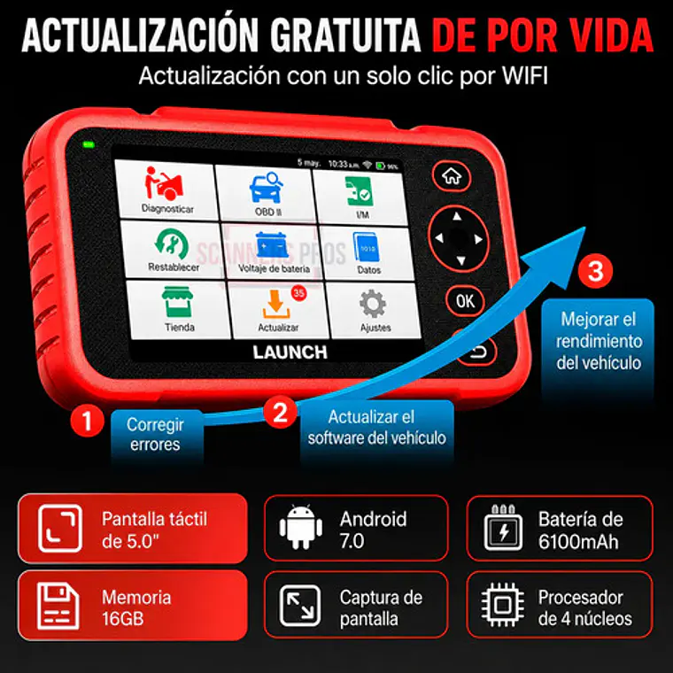 Scanner Automotriz Obd Launch Crp129e Plus V3 Última Versión 3