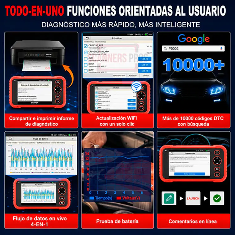 Scanner Automotriz Obd Launch Crp129e Plus V3 Última Versión 7