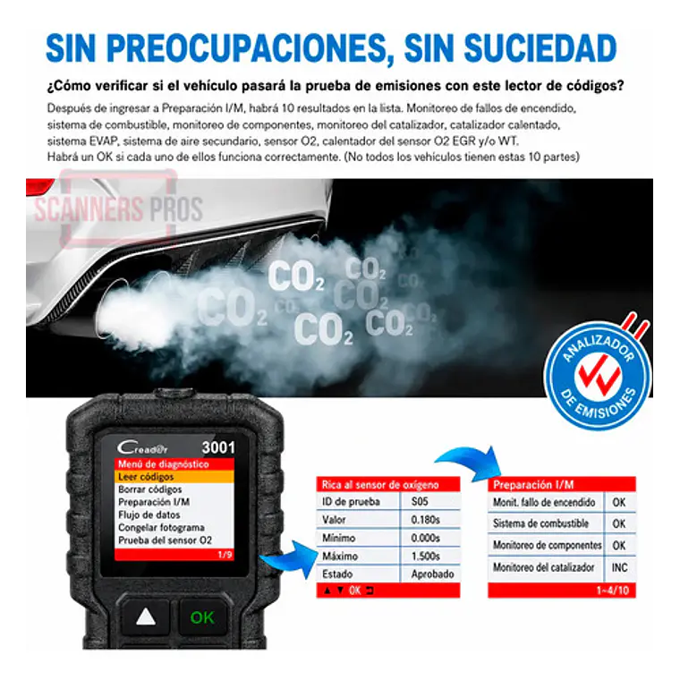 Scanner Automotriz Multimarca Obd2 Launch Creader 3001 7
