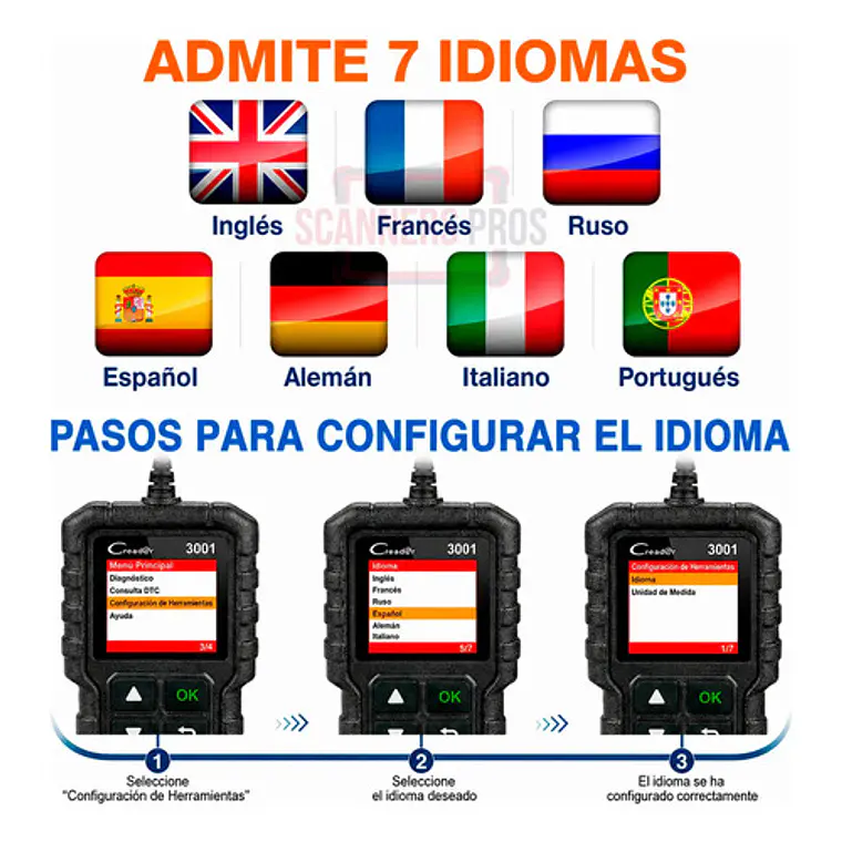 Scanner Automotriz Multimarca Obd2 Launch Creader 3001 9