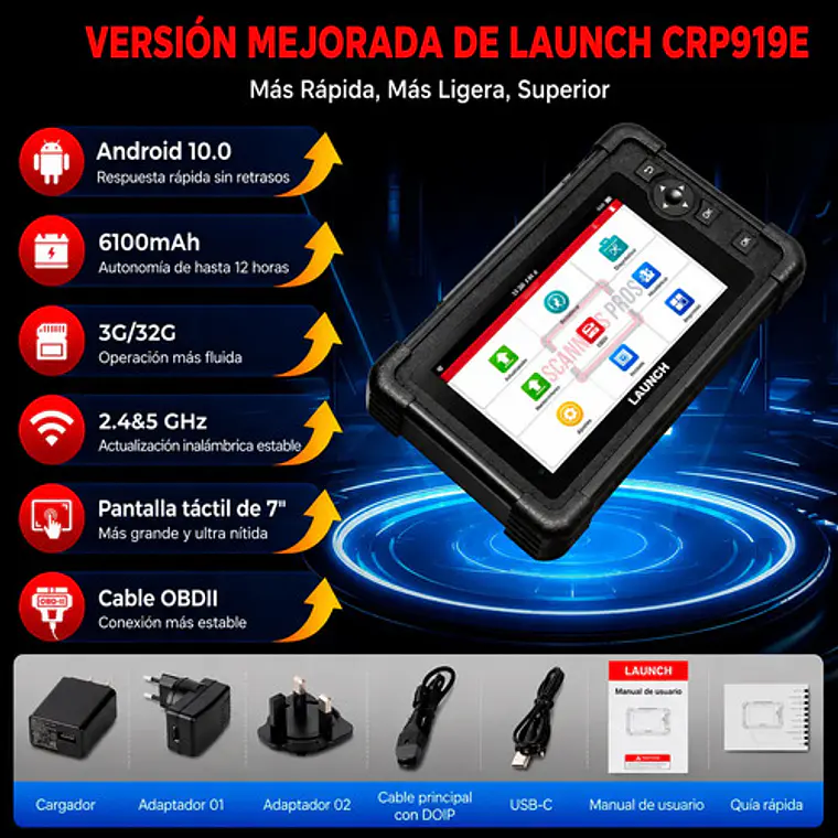 Scanner Automotriz Obd2 Launch Crp919e V2 Última Versión 10