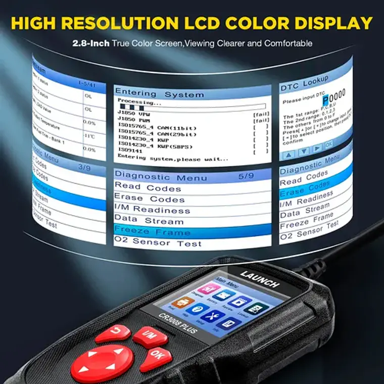 Scanner Automotriz Multimarca Obd2 Launch Creader 3008 Plus 5
