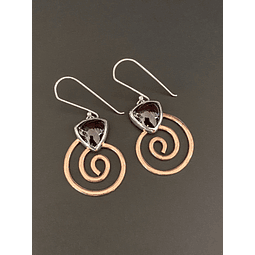 Aros Espirales Granate