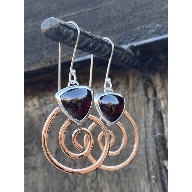 Aros Espirales Granate