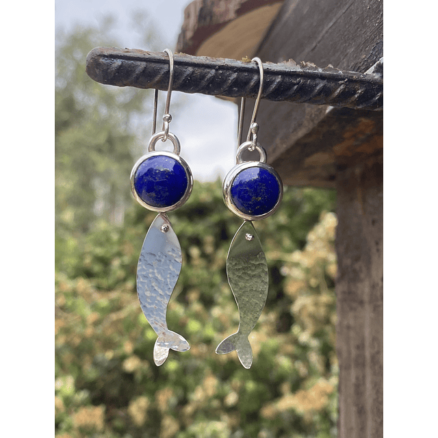 Aros Peces Lapislázuli