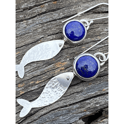 Aros Peces Lapislázuli