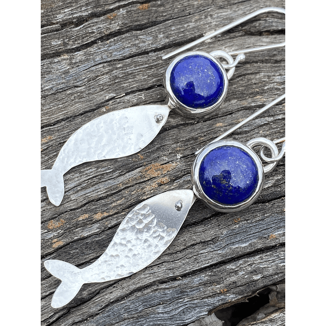 Aros Peces Lapislázuli