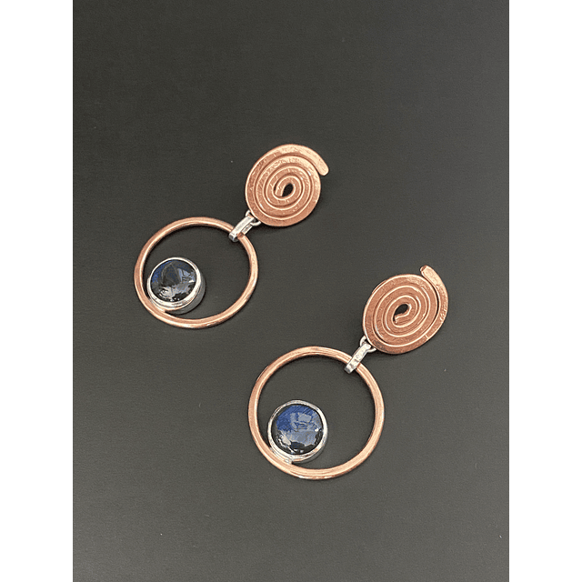 Aros Espirales Labradoritas