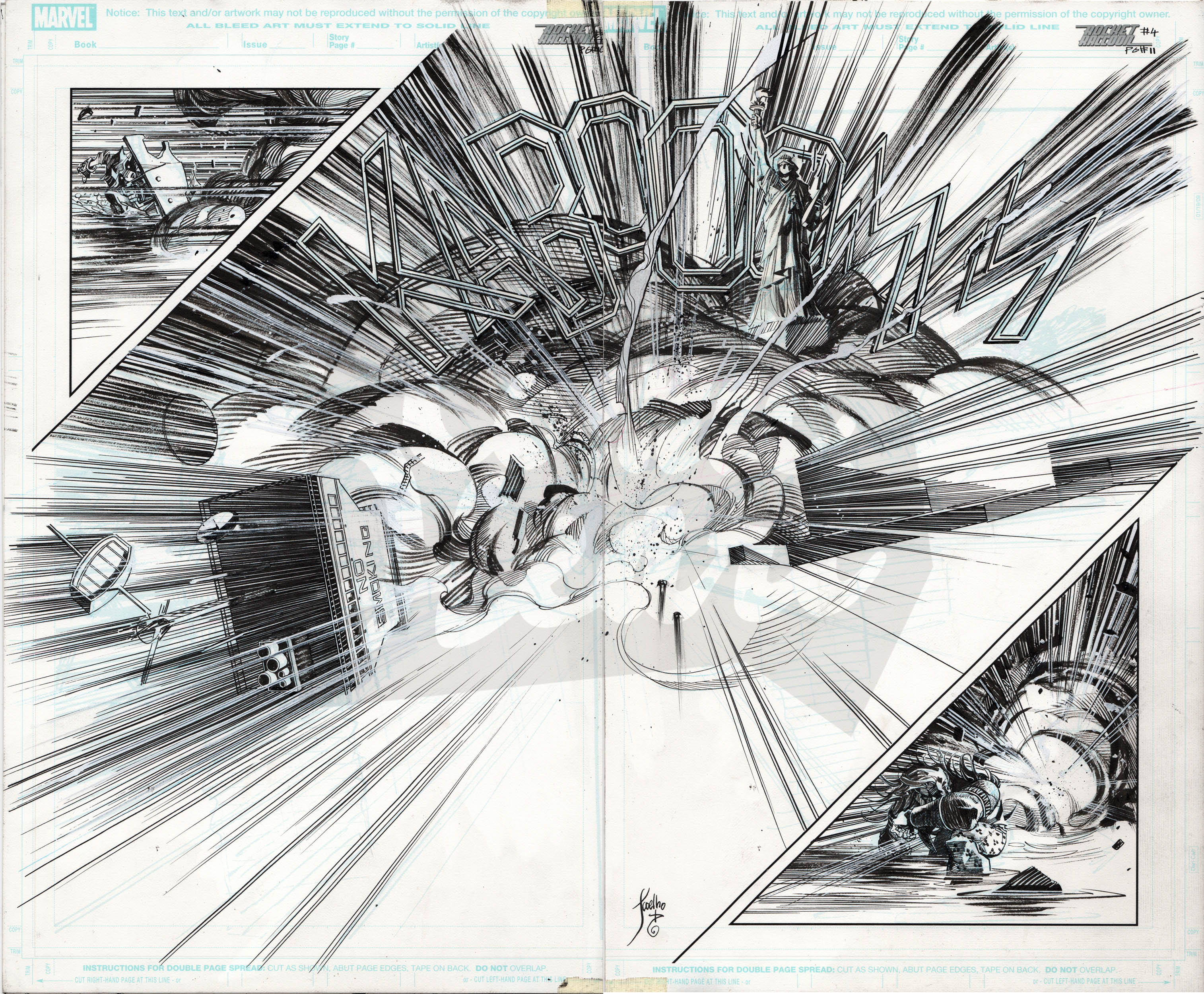 Rocket Raccoon #4, Pages 10-11 (double page spread)