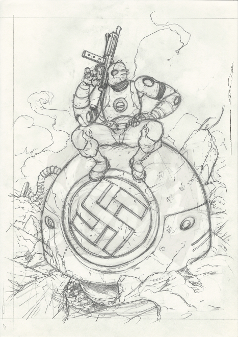 Atomic Robo Ilustração (lápis)