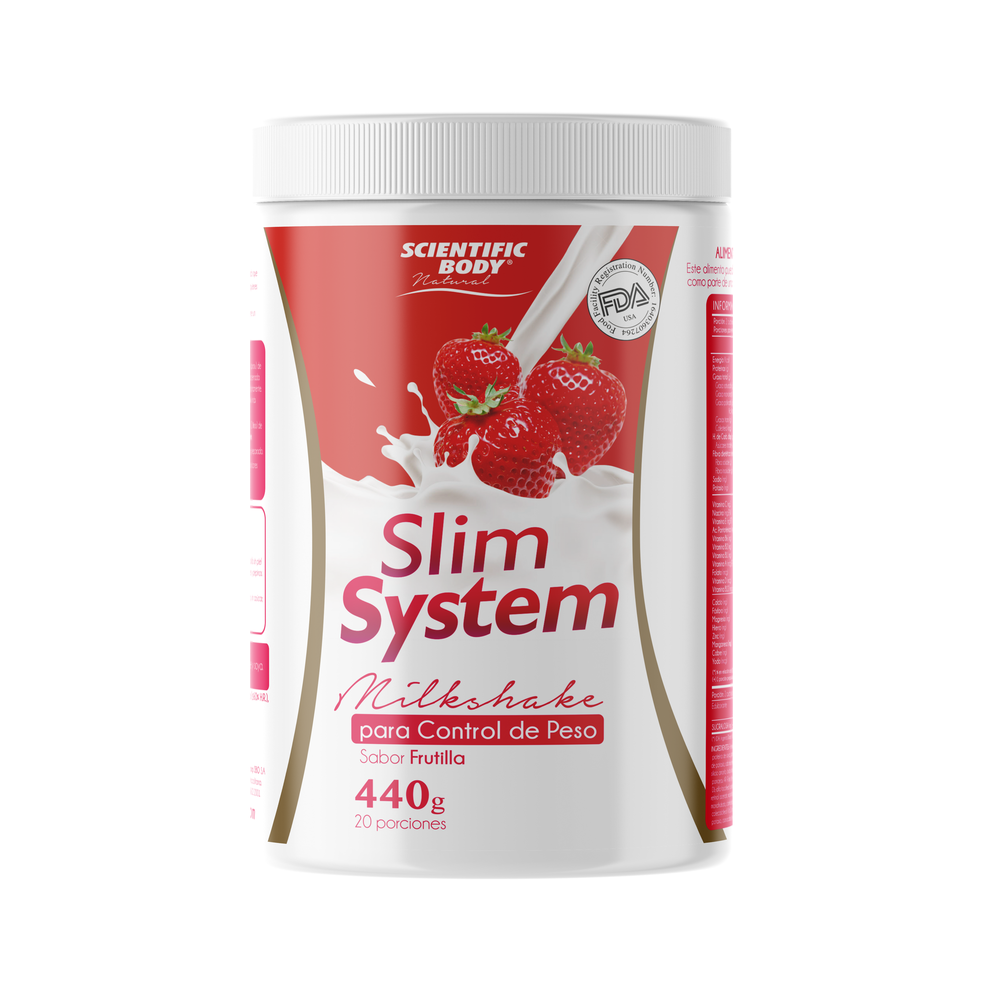 Slim System 440g Sabor Frutilla 1
