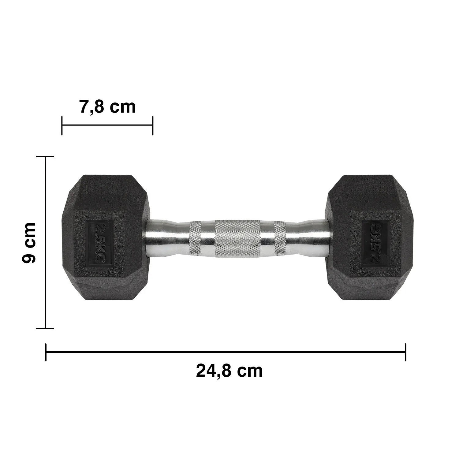 Par Mancuernas Hexagonales 2.5 Kg (total 5kg) 7