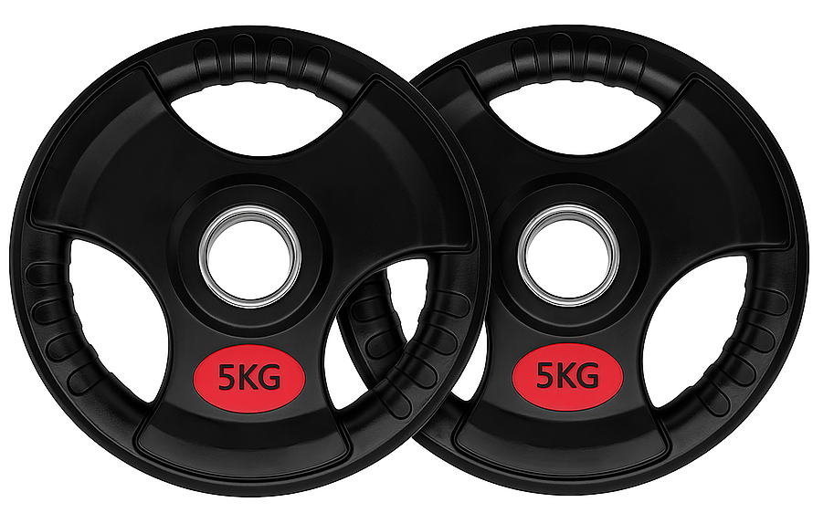 Par Discos Olímpicos Grip 5 Kg (triple agarre) 1