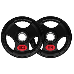 Par Discos Olímpicos Grip 5 Kg (triple agarre) - Miniatura 1