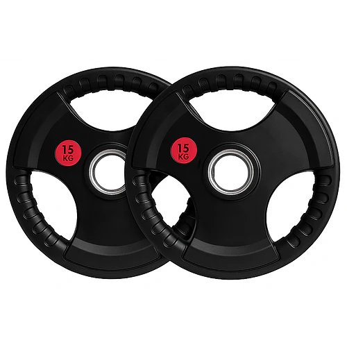 Par Discos Olímpicos Grip 15 Kg (triple agarre)