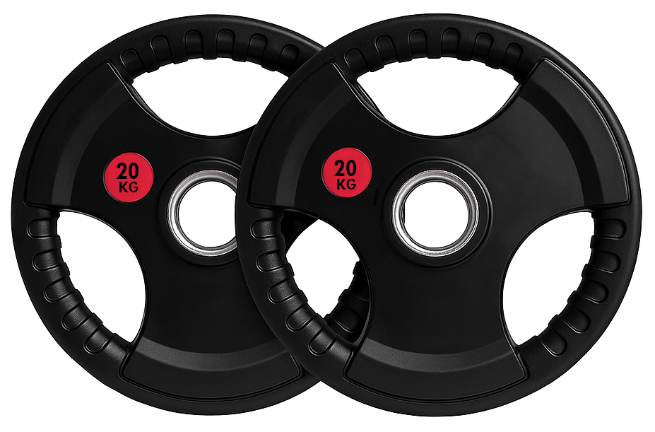 Par Discos Olímpicos Grip 20 Kg (triple agarre) 1