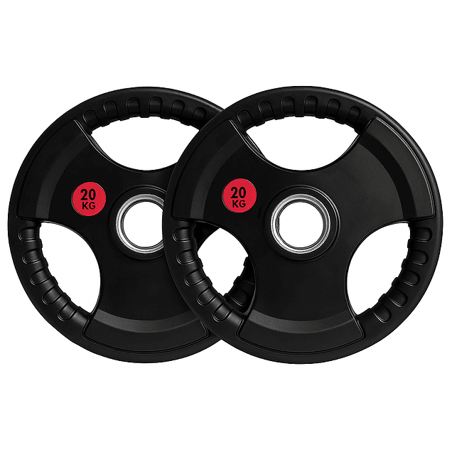 Par Discos Olímpicos Grip 20 Kg (triple agarre) 1