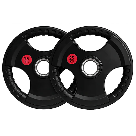 Par Discos Olímpicos Grip 25 Kg (triple agarre)