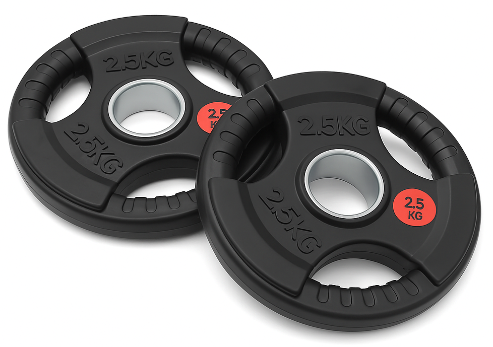 Par Discos Olímpicos Grip 2,5 Kg (triple agarre) 1