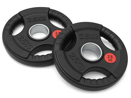 Par Discos Olímpicos Grip 2,5 Kg (triple agarre)