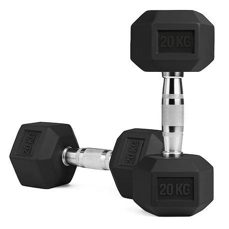 Par Mancuernas Hexagonales 20 Kg (total 40kg)