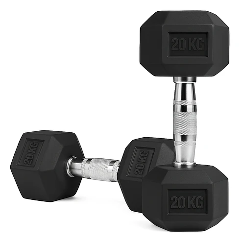Par Mancuernas Hexagonales 20 Kg (total 40kg)