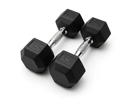 Par Mancuernas Hexagonales 5 Kg (total 10kg)