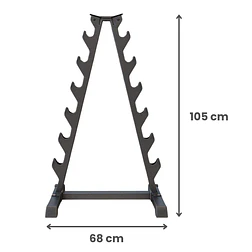 Pack 165 Kg Mancuernas Hexagonales (7.5 a 20kg) + Rack Triangular - Miniatura 3