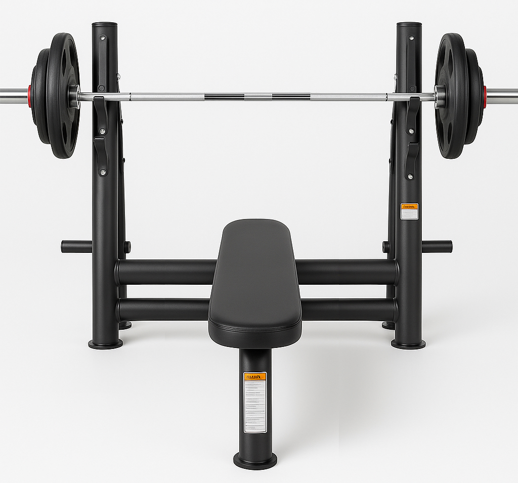 Banco Plano Alto Trafico + Barra 20 Kg + 50 Kg Discos 2