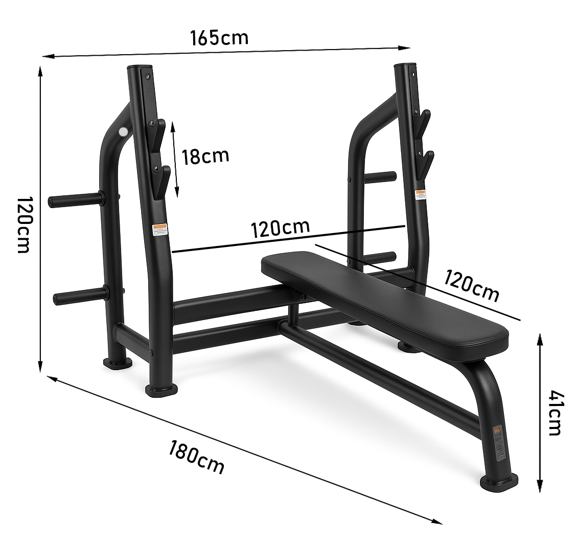 Banco Plano Alto Trafico + Barra 20 Kg + 50 Kg Discos 3