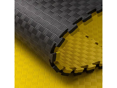 Tatami 100x100x3cm Negro/Amarillo SCORE FIT®
