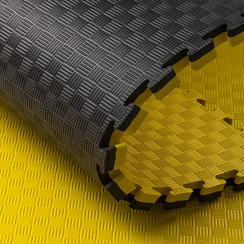 Tatami 100x100x3cm Negro/Amarillo SCORE FIT®