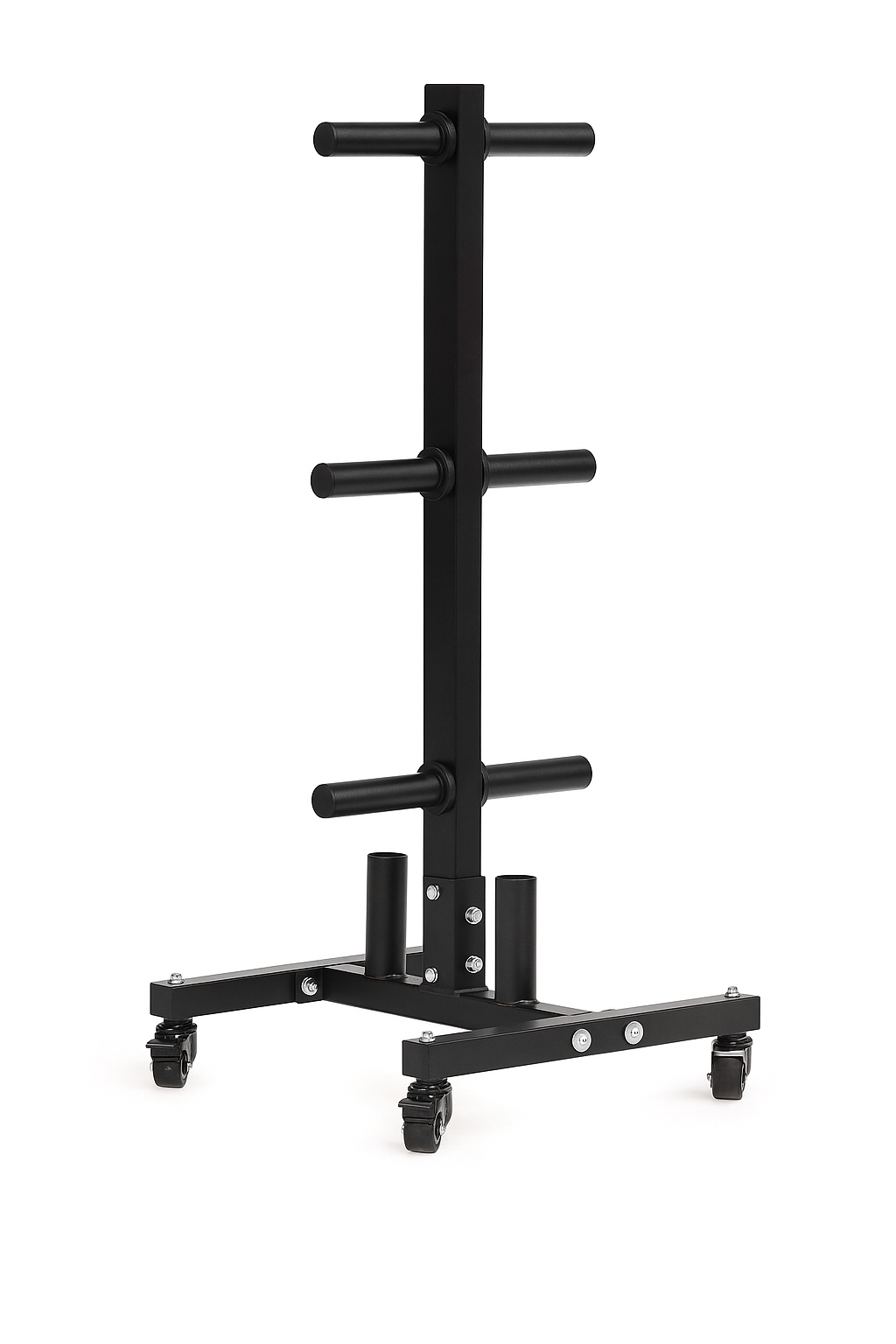 Rack Olímpico para Barras y Discos con Ruedas 1