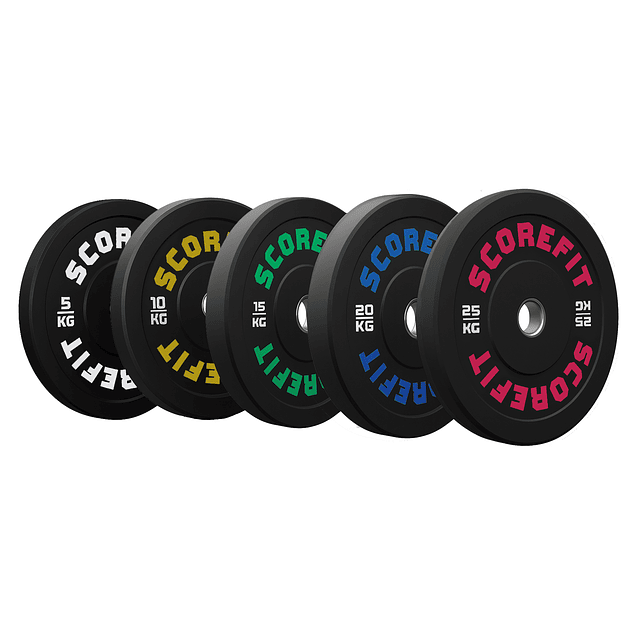 Set 100 Kg en Discos Bumper Score Fit® (PREVENTA) 1