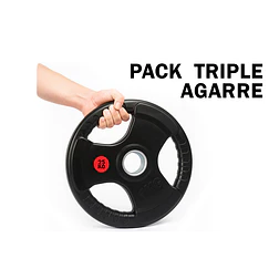 Pack 150 Kg Discos Grip + Barra Olímpica 20 Kg - Miniatura 5